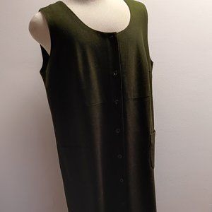 Maxi Dress Jumper Wool with Embroidery Accent: Harve Benard